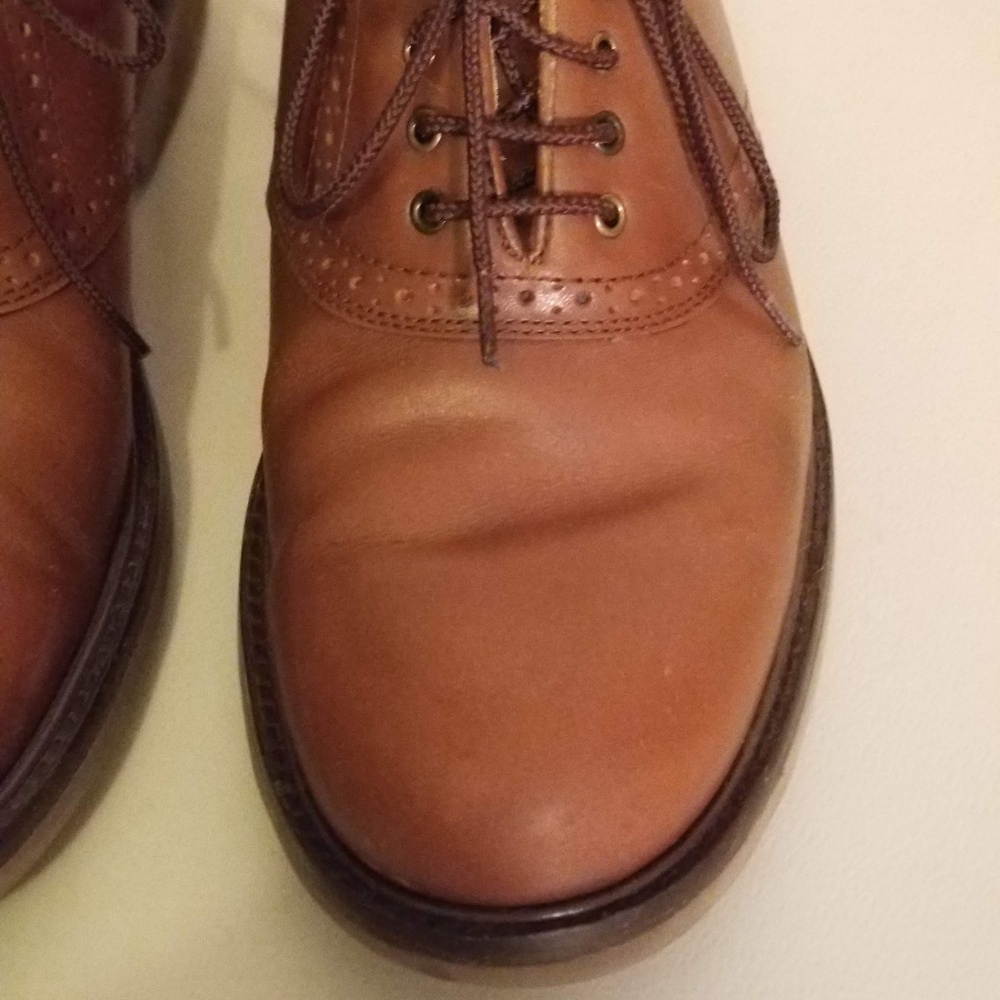 Jos A Bank Brown Leather Men's Shoes Lace Size 8.5 - Picture 2 of 8